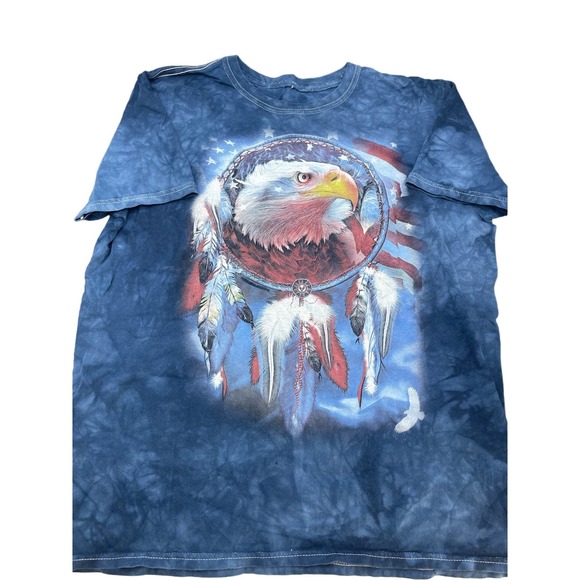 Vintage Style Dream Catcher with Eagle Native American Blue TShirt- Size M - Picture 2 of 5